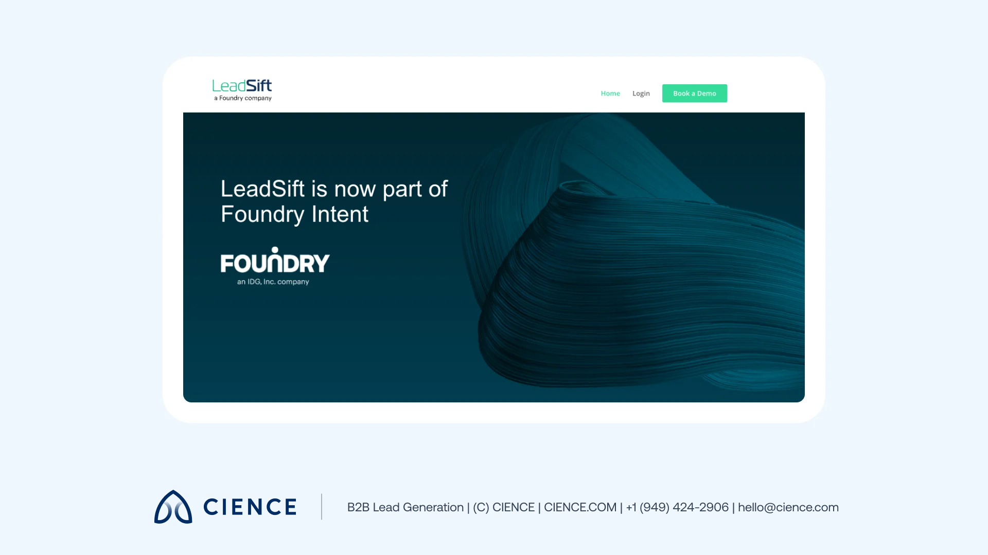 LeadSift intent data platform showing daily lead summaries and buyer intent signal tracking